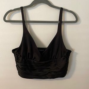 Zara satin black top
